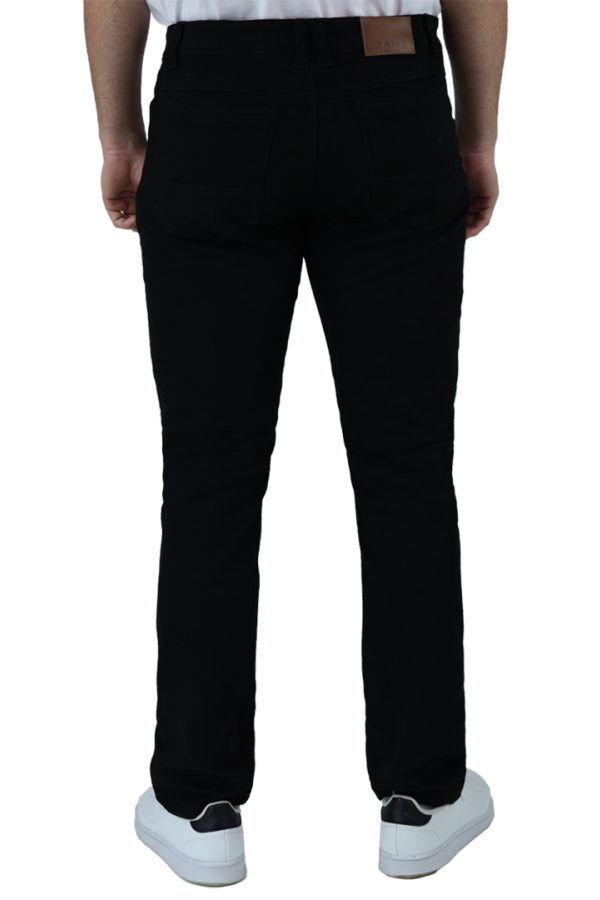 Pantalón De Corte Slim Fit Gabardina Algodón Color Negro Para Caballero